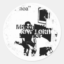 Distressed 2 Round Stickers