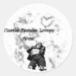 Distressed 2 Round Stickers