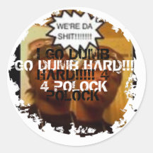 Distressed 2 Round Stickers