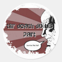 Distressed 2 Round Stickers