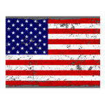 Distressed American Flag Postcard