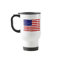 Distressed American Flag Travel Mug