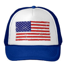 Distressed American Flag Trucker Hat