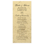 Distressed and Elegant Wedding Program rack cards