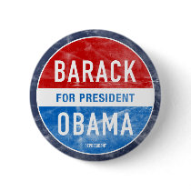Distressed Barack Obama Button