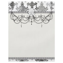 distressed black white intricate damask flyer