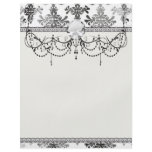 distressed black white intricate damask flyers