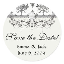 distressed black white intricate damask sticker