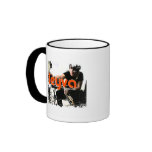 Distressed Border - 2-sided Ringer... - Customised Coffee Mugs