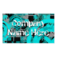 distressed chex business card