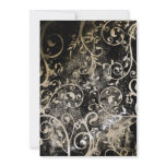 Distressed Damask Gothic Grunge Wedding Personalized Invites