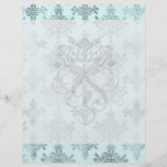distressed lovely soft blue damask full colour flyer