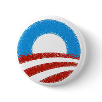 Distressed Obama Symbol Button