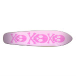 Distressed Pink Skull Skateboard
