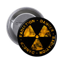 Distressed Radiation Symbol Button