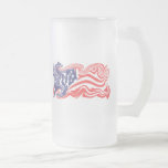 Distressed/Recessed American Flag - Customisable Coffee Mugs