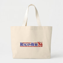 Distressed Retro Reagan-Bush 1984 Tote Bags