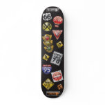 Distressed Road SIgns Skateboard Deck