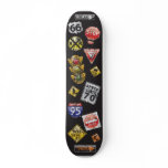 Distressed Road Signs Custom Skate Board