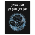 Distressed Rose Silhouette Cameo - Blue