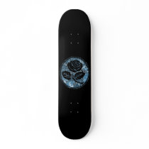 Distressed Rose Silhouette Cameo - Blue