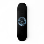 Distressed Rose Silhouette Cameo - Blue skateboards