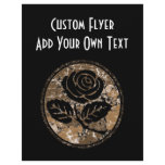 Distressed Rose Silhouette Cameo - Orange
