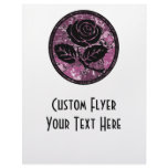 Distressed Rose Silhouette Cameo - Pink
