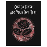 Distressed Rose Silhouette Cameo - Red