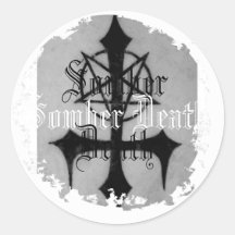 Distressed Round Stickers