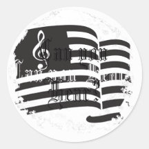 Distressed Round Stickers