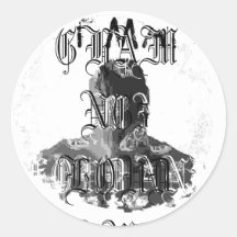 Distressed Round Stickers