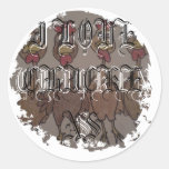 Distressed Round Stickers