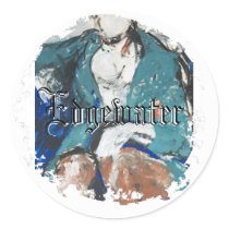 Distressed Round Stickers stickers