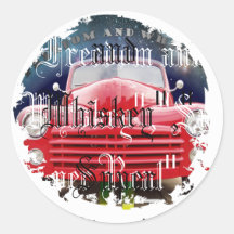 Distressed Round Stickers