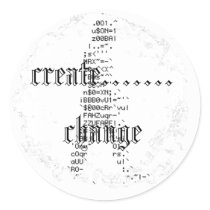 Distressed Round Stickers stickers