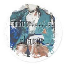 Distressed Round Stickers stickers