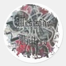 Distressed Round Stickers