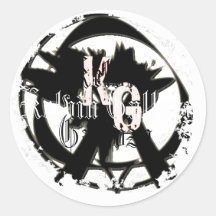Distressed Round Stickers