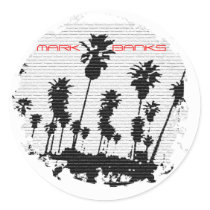 Distressed Round Stickers - Mark Banks