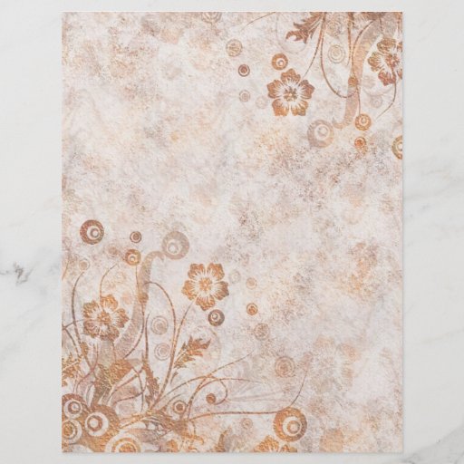Distressed Rust Fall Floral Full Color Flyer