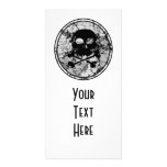 Distressed Skull & Crossbones Silhouette B&W photo cards