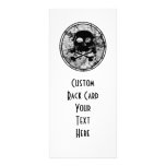 Distressed Skull & Crossbones Silhouette B&W rack cards