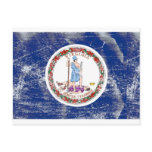 Distressed Virginia State Flag postcards