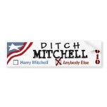 Ditch Mitchell bumper stickers
