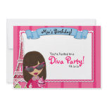 Diva Birthday Personalised Announcement