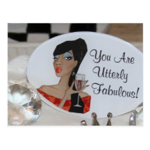 Diva Cake Picks Postcard