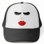 Diva Fashion Face With Lashes & Full Lips hats