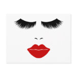 Diva Fashion Face With Lashes & Full Lips postcards