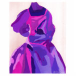 Diva Fashionista In Blue Acrylic Cut Outs